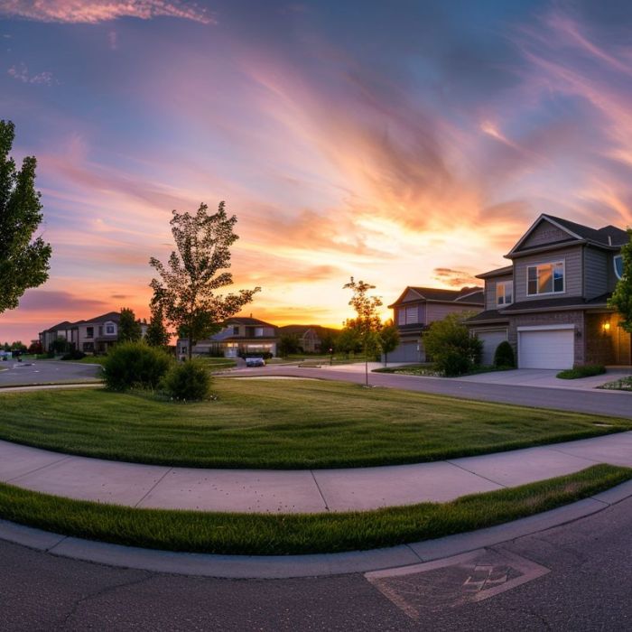 A Ring camera capturing a suburban front yard at dusk.